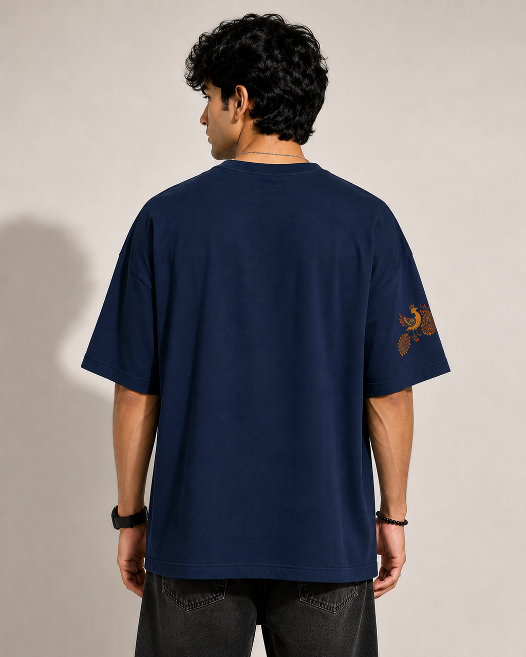 VAYUQ 100% Cotton Indian Heritage Printed Unisex Oversized T Shirt
