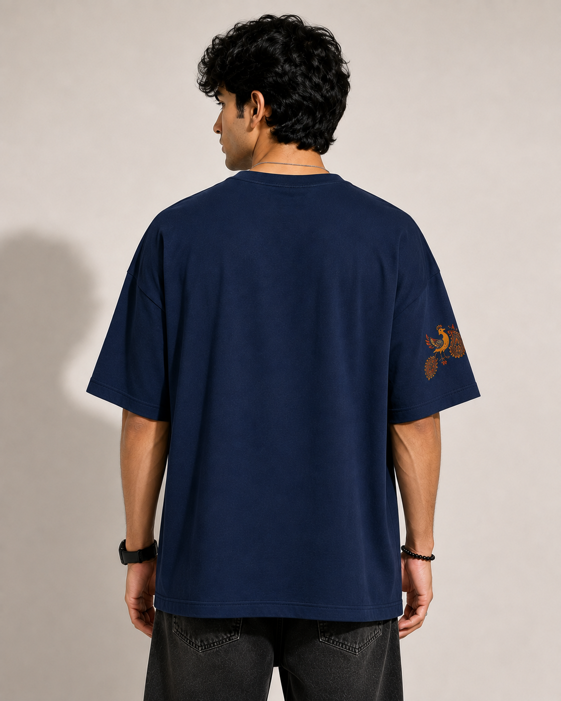 VAYUQ 100% Cotton Indian Heritage Printed Unisex Oversized T Shirt