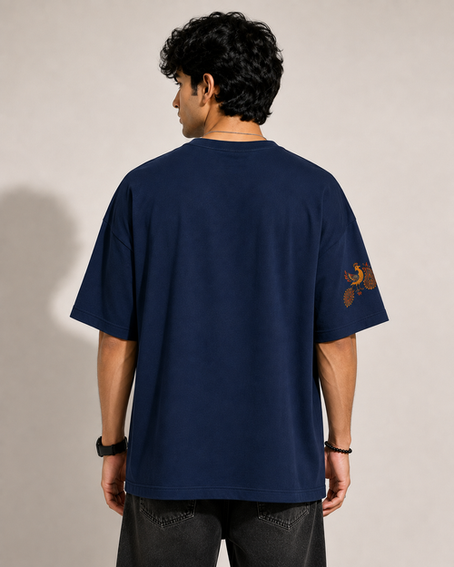 VAYUQ 100% Cotton Indian Heritage Printed Unisex Oversized T Shirt