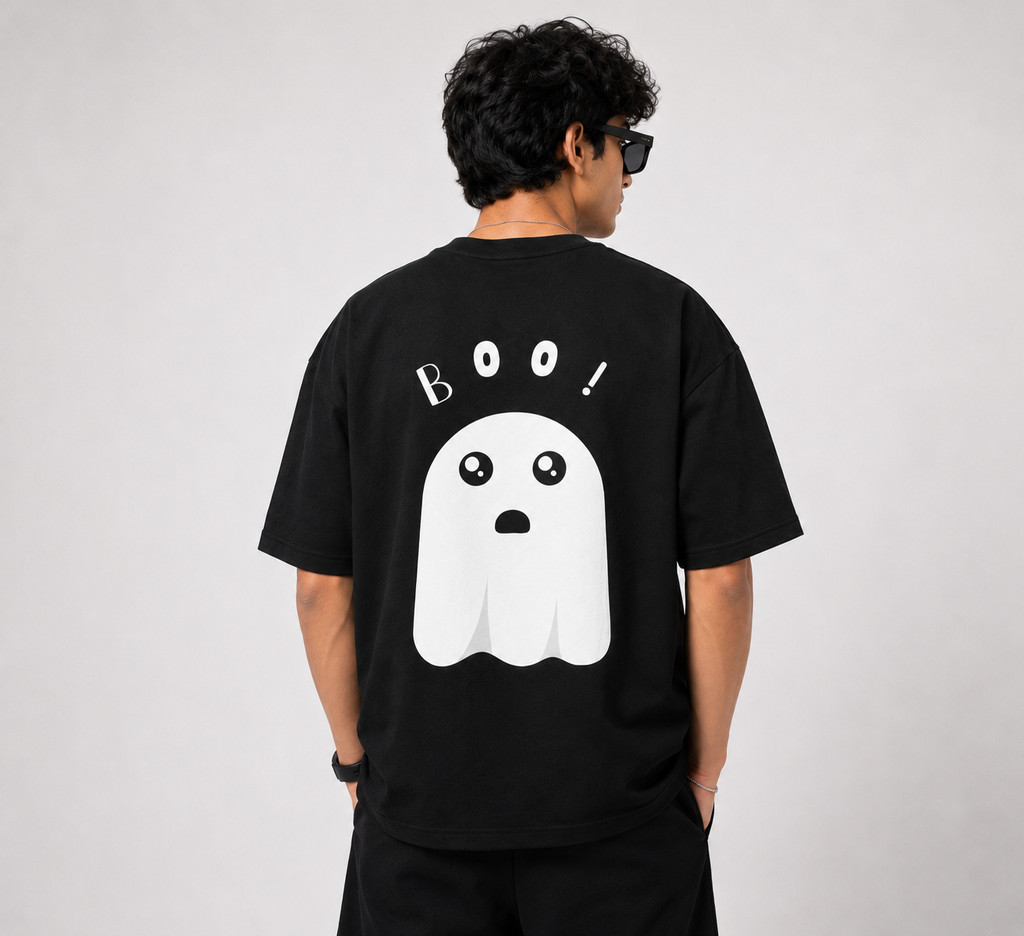 VAYUQ BOO! Premium Oversized T-Shirt Unisex T Shirt, Black