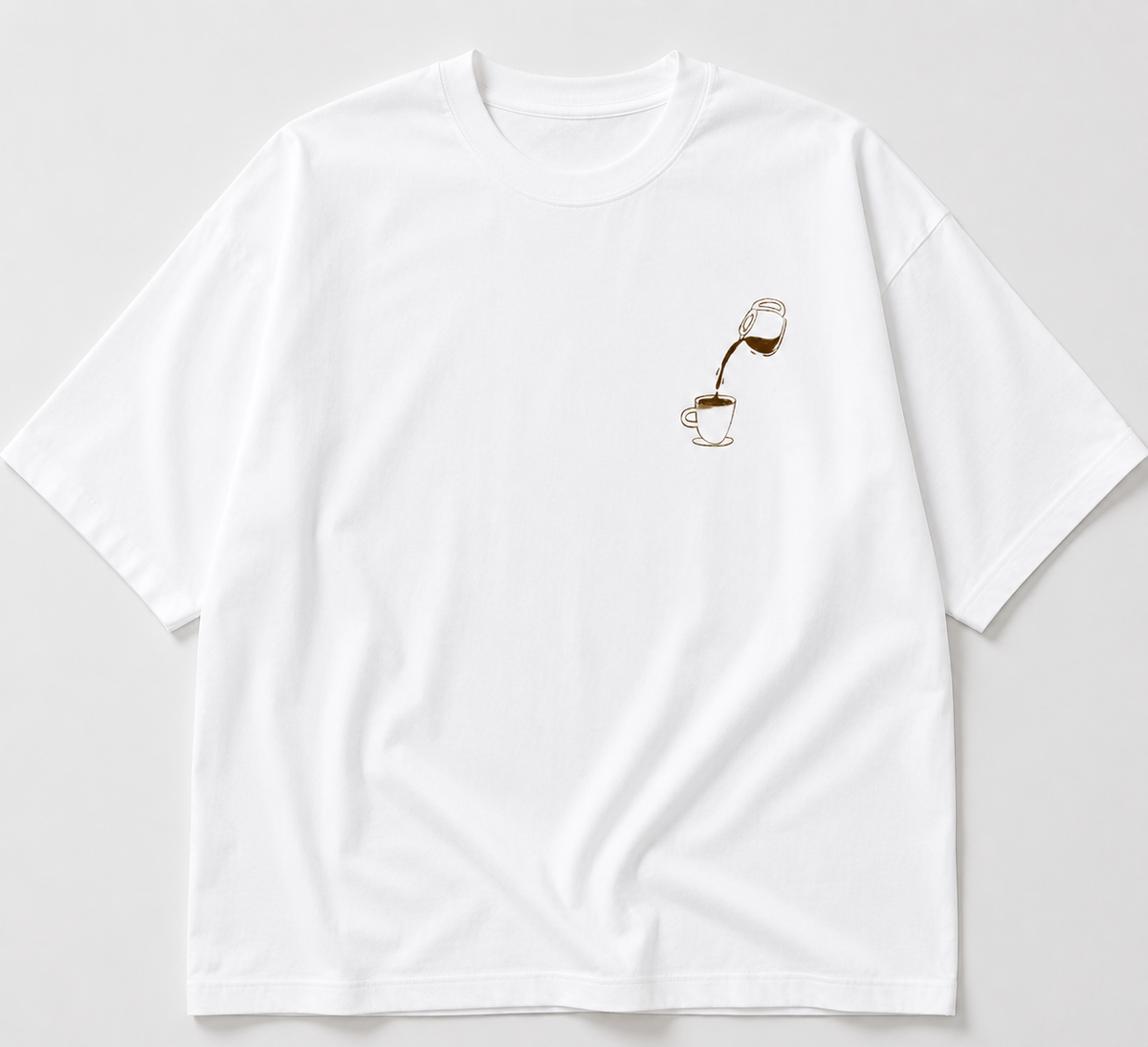 VAYUQ Premium Arabica Oversized Unisex T Shirt, White