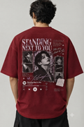 JUNGKOOK BTS !! Oversized T-Shirt – Premium CramineMaroon BTS Graphic Tee  | Unisex Streetwear