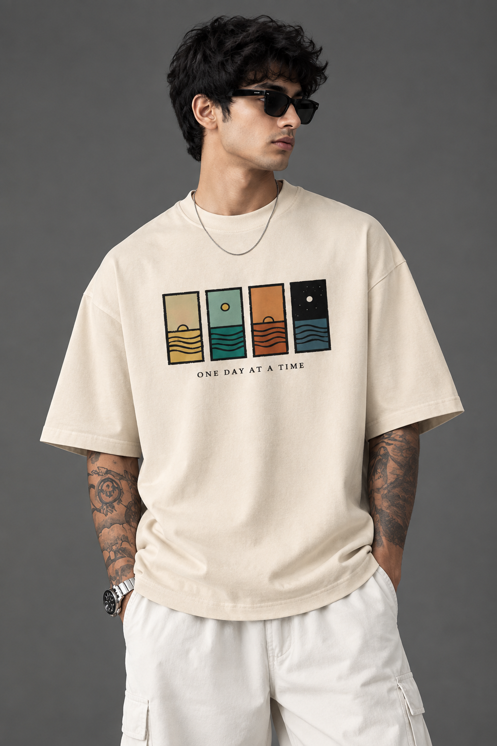 VAYUQ One Day at a Time Oversized T-Shirt – Premium Streetwear