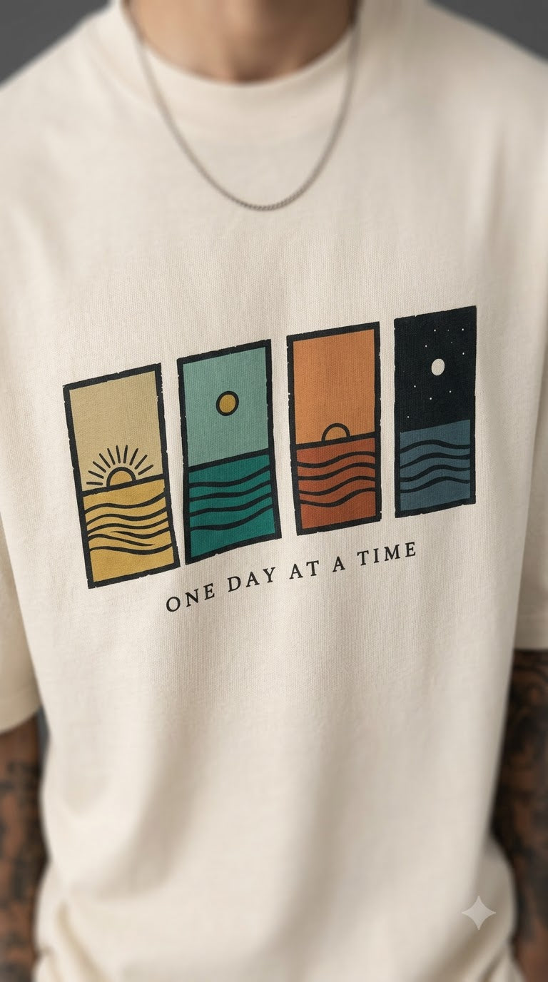 VAYUQ One Day at a Time Oversized T-Shirt – Premium Streetwear