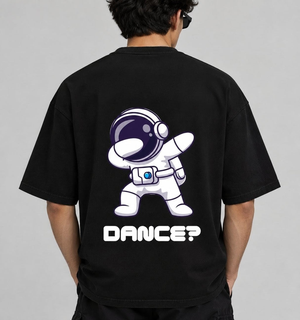VAYUQ Grow Through It Astronaut Graphic Tee. Black