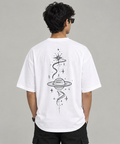 VAYUQ Cosmic Orbit Oversized T-Shirt. White
